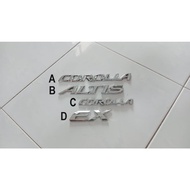Chrome Emblems Logo for Toyota Altis Corolla