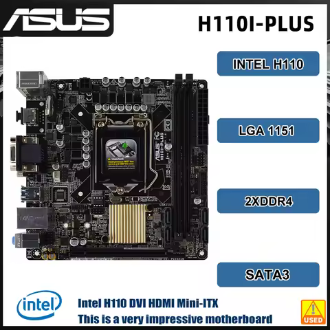 ASUS H110I-PLUS Mini-ITX Motherboard Intel H110 LGA 1151 DDR4 32GB support Core i3-6320 i5-6500 i7-6