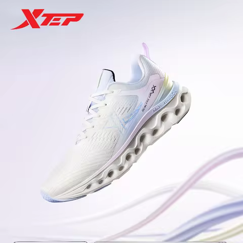 Xtep Reactive Coil 11.0 Running Shoes For Women 2024 Summer Cozy Fuzz Sports Shoes Soft Breathable R