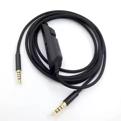 Black Audio Earphone Cable for Logitech Astro A10 A40 G233 G433 Gaming Headset wired headphones Audi