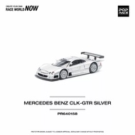 POP RACE 1/64 PR640158 MERCEDES-BENZ AMG CLK GTR SILVER