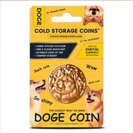 Crypto Dogecoin DOGE Cold Storage Wallet 1 oz AVDP .999 Fine Cu Copper Bullion Round Coin (Made in U