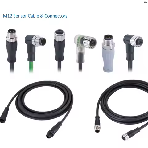 M12 Male Female Un- Connector Cable 2 3 4 5 8 12 17 Pin M12 Waterproof Sensor Circular Cable Connect