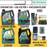 Petronas Syntium 800 10W-40 Semi Fully Synthetic Syntium 3000 10W30 20W-50 15W-40 Engine Oil 4L+FREE VACUUM FLASK