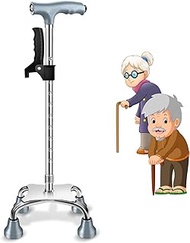 Four Foot Crutches Stable and Non-Slip Adjustable Ergonomic Forearm Crutches(62-91cm) Load Up to 150kg for Elderly Fashionable