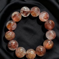 天然紅膠花手串 錦鯉天然水晶手鏈