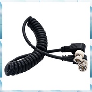 [G V W E] Video Cable Coaxial Cable Camera Spring Wire PU Spring Wire to Right Angle BNC BNC to BNC 