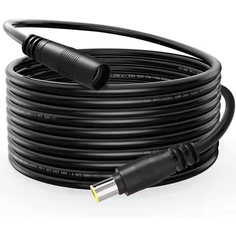 10FT DC 8mm Cord 14AWG DC 8mm Female to Male Adapter Connector Cable 8mm DC Power Plug for GZ Yeti J