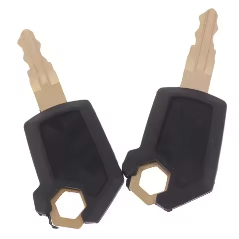 2PCS Key For Caterpillar 5P8500 Heavy Equipment Ignition Loader Dozer Metal & Plastic Black & Gold