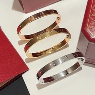 18K Gold/Rose Gold/White Gold LOVE Bracelet,Medium Model, For Women Men Waterproof Non Tarnish