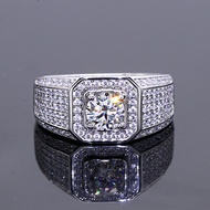 1ct/2ct/3ct fashion 925 sterling silver moissanite ring round brilliant cut white D color moissante