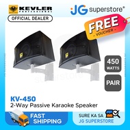 KEVLER KV-450 10" 450W Passive Karaoke Speaker System (PAIR) with 2-Way Bass Reflex, 4 Layer Coil Wo