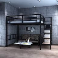 45CM Tall Extra Safe Rail Metal Loft Bed Frame/ Loft Bed /Queen King Adult Loft Bunk Bed  Katil Lote