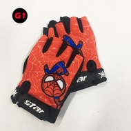 Sarung Tangan 1pair 2-5 Tahun Cycling Glove Kids Half Glove Push Bike Cartoon Cycling Bike 2-5 Years