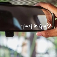 ⭐625⭐ Trust in God Believe in God Rearview Mirror Stickers For Cars Motorcycles