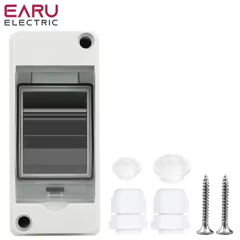 HT-2 IP65 Waterproof Distribution Breaker Box Panel Installation 2 WAY PC ABS Plastic Outdoor Electr