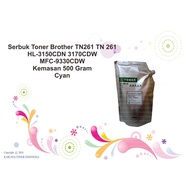 Brother TN261 TN 261 HL-3150CDN 3170CDW MFC-9330CDW Toner Powder 500 Gram Packaging Black Color EMPT