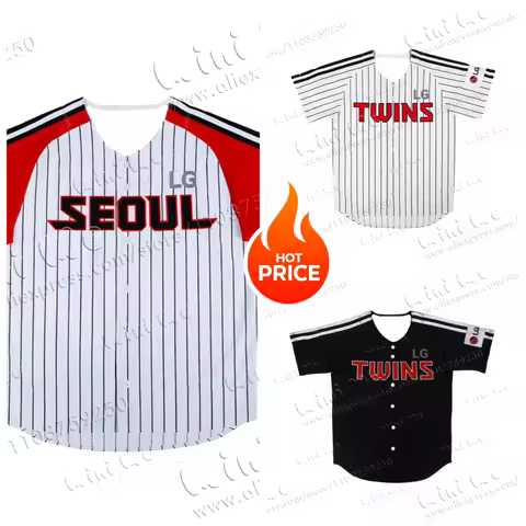 Summer Spring 2025 New Arrive Style LG Twins Replica Baseball Jersey Man Women Casual Sport Shirt Co