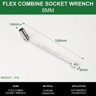 10mm INVICTUS Flexible Combination Socket Wrench Swivel-Socket Combination Wrench 8mm-19mm