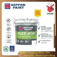 Nippon Paint Flex 200 Acrylic Waterproofing Membrane 20Kg Colour White Or Grey Cat Air Exterior Or I