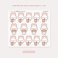 Mochi Rabbit Boba Tea | Planner Journal Deco Sticker