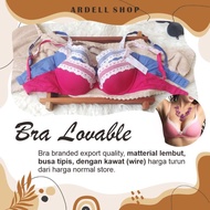 Cl LOVABLE BRA WOMEN PLAIN WIRE LACE BLUE PINK CUP 32B 32C 34C