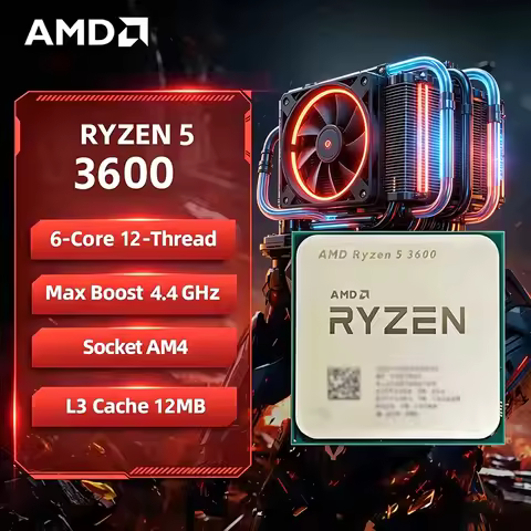 AMD Ryzen 5 3600 AMD R5 3600 CPU 6-Core 12-Thread 4.4GHz Unlocked Desktop Processor Socket AM4 Gamin