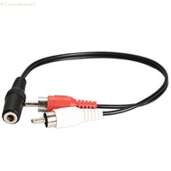 SUNSHINER Audio Cables RCA Male 40cm 2 RCA 3.5mm to RCA 3.5mm Female Splitter