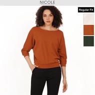 Nicole Exclusives Round Neckline Blouse (3 Color) (C-E1500-0)