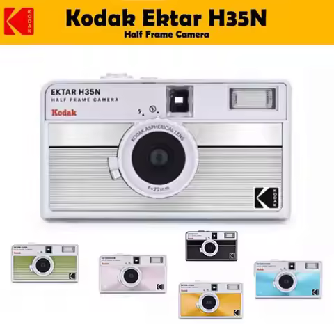 Original KODAK EKTAR H35 Half Frame Camera 35mm Retro Film Camera Reusable Film Camera With Flash Fi