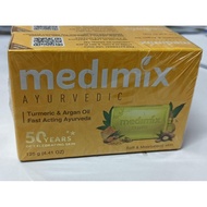 MEDIMIX AYURVEDIC SOAP / MEDIMIX BODY WASH SOAP / / TURMERIC AND ARGAN OIL SOAP / 4 X 125GM