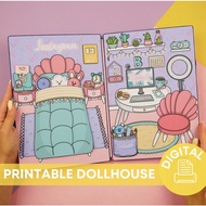 Doll House With Blogger House Theme Paper