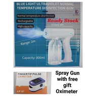 [Msia Ready Stock] Wireless Blue Light Atomization Nano Steam Spray Gun Disinfection sprayer
