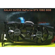การ์ดจอ GALAX  รุ่น NVIDIA GeForce GTX 1060 6GB DDR5 ต่อไฟเลี้ยง 6 pin (no box) มือสอง ไม่มีกล่อง