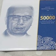 Koleksi Unik dan Langka Uncut 50000 X2 Tahun 2016 Asli Bank Indonesia