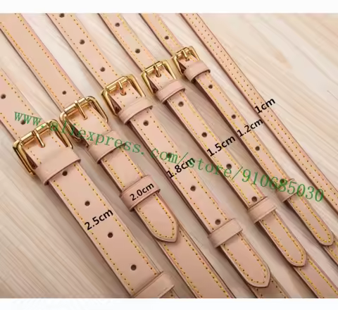 Genuine Vachetta Patina Calfskin Bag Strap For Designer Women Handbag Shoulder Messenger Duffle Carr