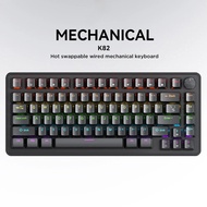 ATTACK SHARK | APAYADO K82 Multifunctional Knob 82 Keys Mechanical Keyboard Cool Backlight Full Key 