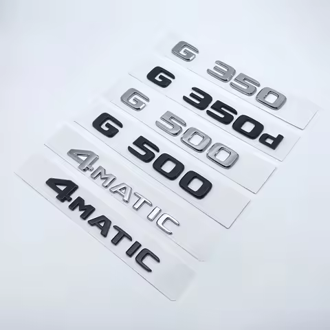 3D Flat Font Letters G350 G500 G350d G55 V8 KOMPRESSOR Emblem for Mercedes Benz G Class W463 Car Tru