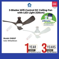 KDK 3-Blades Wifi-Control DC Ceiling Fan with LED Light E48GP 48" (120cm) - 3 YEARS DC MOTOR WARRANT