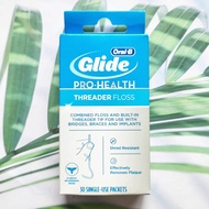 ไหมขัดฟัน ออรัลบี ไกลด์ พร้อมปลายเกลียว Pro-Health Threader Floss 30 Single-Use Packets (Oral-B®)