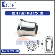 19mm Glass Pipe Connector To Wall KOLF KFC-101B Glass Clamp Stainless