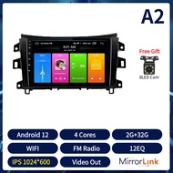 Acodo 2din 10Android 12 HeadunitสำหรับNissan Navara NP300 Terra 2016-2018 Wifi 4Gเครื่องเสียงรถยนต์C