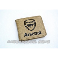 กระเป๋าสตางค์หนัง ใบสั้น พิมพ์ลาย Arsenal สไตล์เร