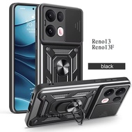 Hans- Case STAND Ring/Holder/SLIDE LENS Oppo Reno 14 14F 14Pro 13 13f 13Pro Hardcase Protecth CAMERA