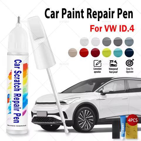Car Paint Repair Pen For Volkswagen ID4 Paint Scratch Repair Accessories 4PCS Black LY9T white LS9R 