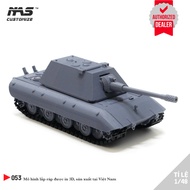 [NAS] German tank model WOT E100 1/48, assembled tank E100, Military model tank E100