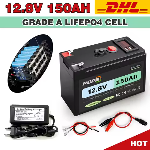 12V 150Ah LiFePO4 Battery Energy 100A BMS A+ Cells With 2-Year Warranty,UL1973,For RV, Van, Trolling