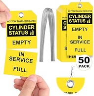 50 Pack Cylinder Status Sign Tags 2.4 X 4.7 Inch Empty in Service Full 3-Part Perforated Labels with