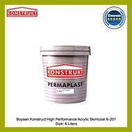 ∟ ✮ ❋ Boysen Konstrukt Permaplast High Performance Acrylic Skimcoat K-201 - 4 Liters