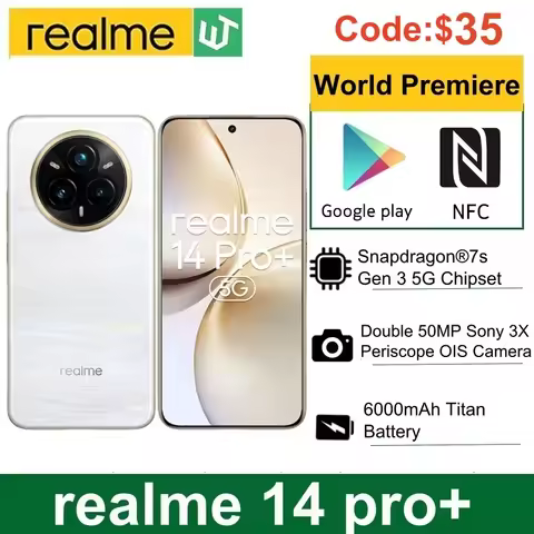 Russian Version realme 14 Pro Plus Smartphone Snapdragon®7s Gen 3 5G 6000mAh 50MP Sony 3X Periscope 